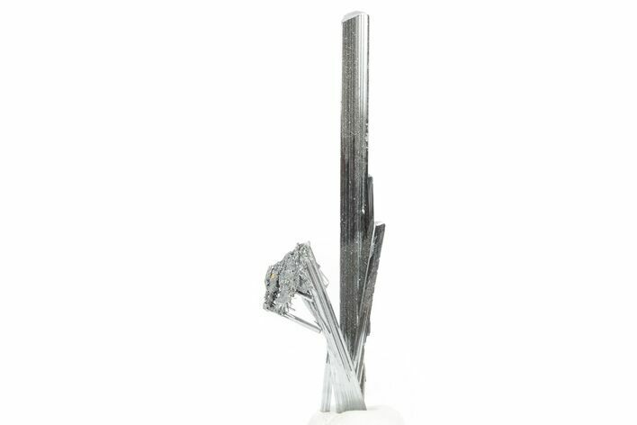 Very Lustrous Metallic Stibnite Crystals - Jiangxi, China #365305